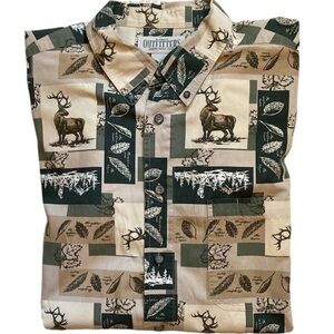 Authentic Outfitters Roundtree & Yorke Wildlife  Print Button Up Men's Shirt